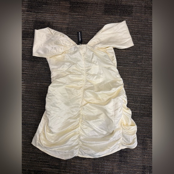 NWT Pretty Little Thing Cream Bodycon Corset Dress Size 14 - Picture 3 of 7